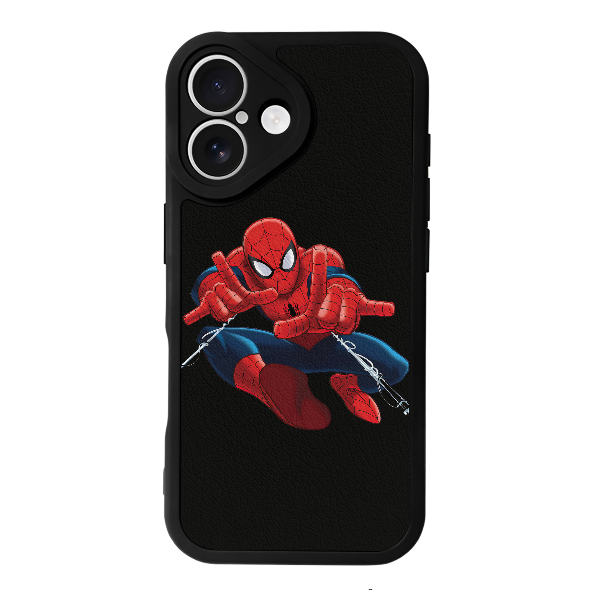 （画像用） Spider Man スパイダーマン 【iPhone 16シリーズ対応】シリコンスマホケース（レザー調） 材質：シリコン